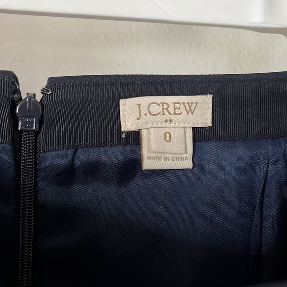 Navy A line J crew skirt - Picture 3 of 3